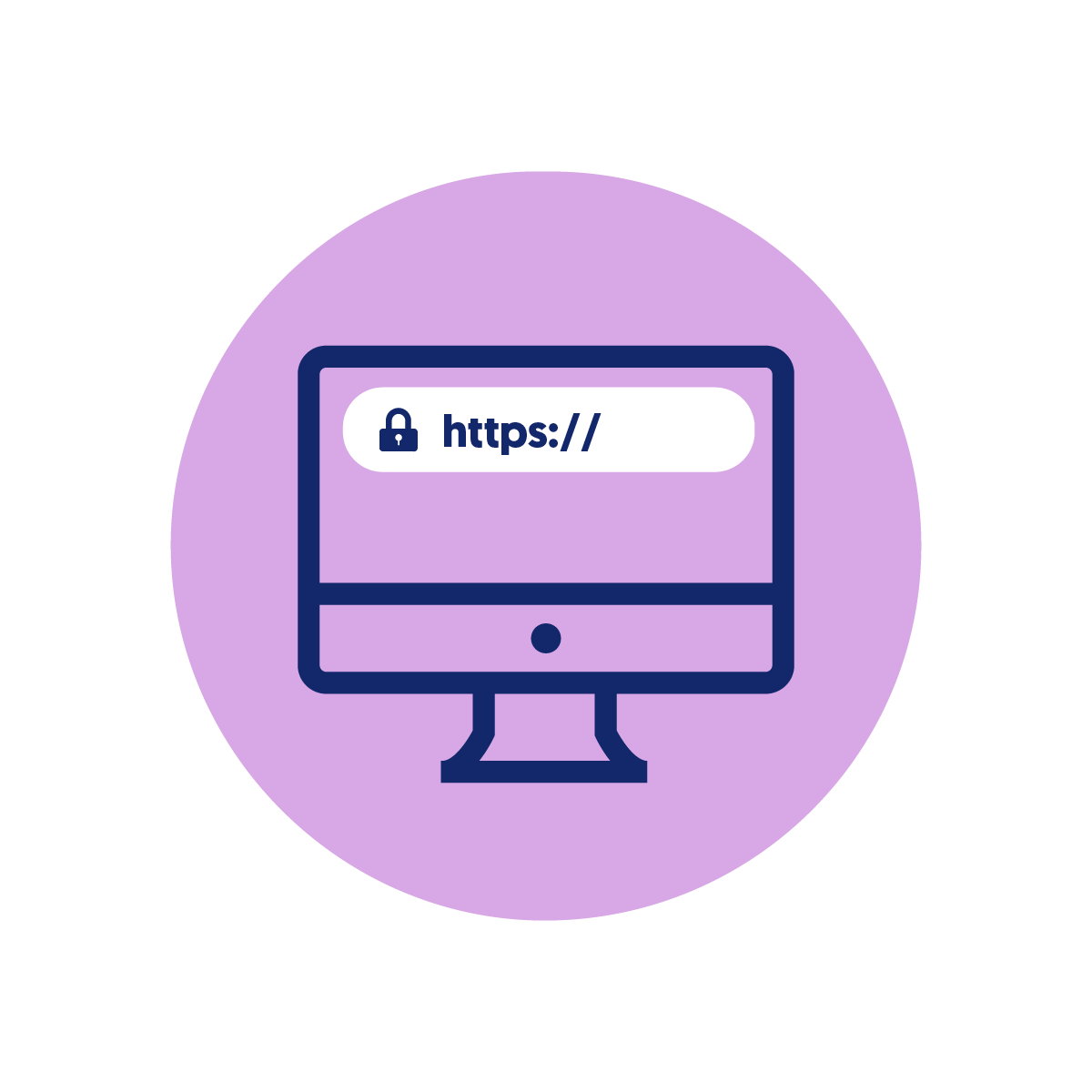 Icono de portatil con fondo morado