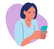 Mujer simulando repartir