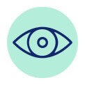 Icono ojo eye verde
