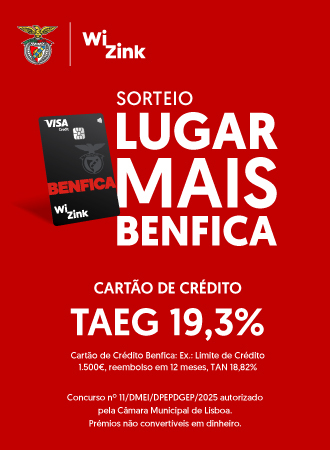 Sorteio Lugar MAIS Benfica, o teu lugar pode valer 10.000€